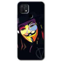 MRCİLETİSİM Oppo A15s Kılıf Baskılı Kapak - Vendetta + 5D Tam Kaplayan Cam