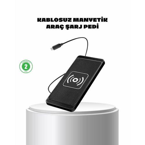 Manyetik Kablosuz Şarj Pedi 15w Hızlı Şarj Kaymaz Silikon Qi Destekli