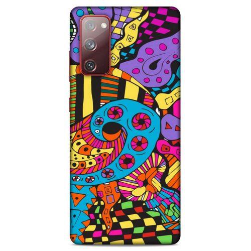 Lopard Samsung Galaxy S20 Fe Uyumlu Kılıf Soyut Sanat (23) Baskılı Ultra Koruma Kılıfı