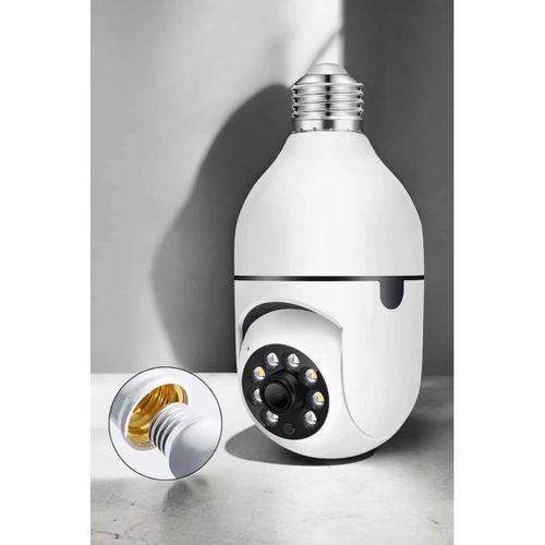 Wifi Kamera Duylu Ampul Görünümlü 360 Derece Dönebilen Ev Kamerası