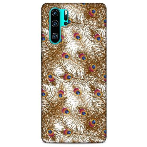 Huawei P30 Pro Kılıf Desenli Özel Seri Tüyler (25) Antişok Kapak