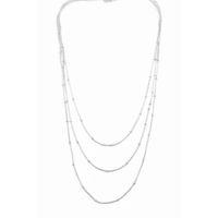 Top Boncuk Zincir Kolye - Gümüş