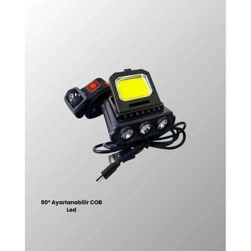 Şarjlı Led Kafa Lambası 800 Lumen Cob Xpe Ayarlanabilir Başlıklı