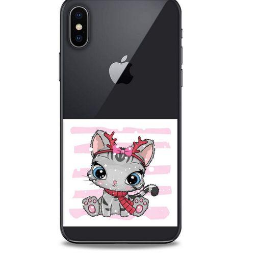 Zoologix (67) Apple iPhone XS Şeffaf Kılıf Silikon Desenli