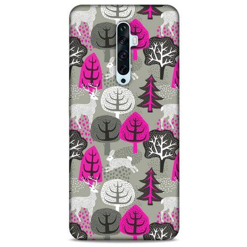 Oppo Reno 2z Kılıf Snowix (31) TPU Kılıf Fuşya Gri