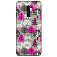 Oppo Reno 2z Kılıf Snowix (31) TPU Kılıf Fuşya Gri