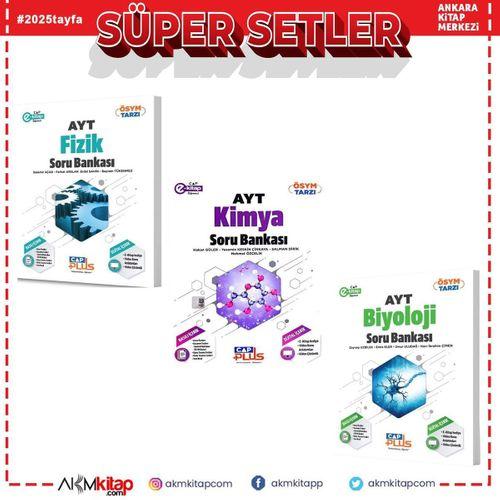 Çap Yayınları AYT Fizik Kimya ve Biyoloji Soru Bankası Seti 3 Kitap