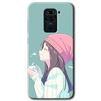 Xiaomi Redmi Note 9 Kılıf HD Desen Baskılı Arka Kapak - Happy Girl