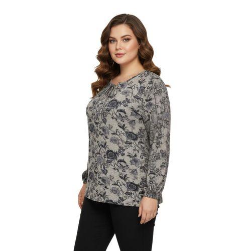 Kadın Yumoş Yaka Bağcıklı Modelli Bluz BGL-ST05138