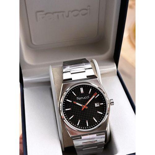 Ferrucci İç Fonksiyonları Aktif 30mt Suya Dayanıklı Çelik Kordon + Bİleklik Hediyeli Erkek Kol Saati VS.BLKT.0755