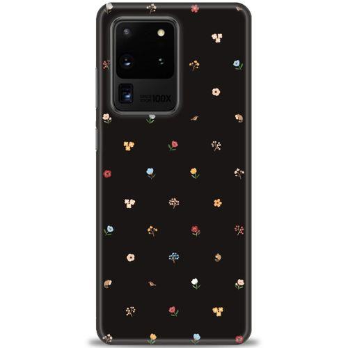 Samsung Galaxy S20 Ultra Kılıf HD Baskılı Kılıf - Flower + Tam Ekran Koruyucu