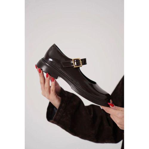 Yokox Kahverengi Rugan Oxford Ayakkabı