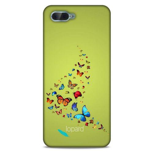 Oppo Rx17 Neo Kılıf Kelebek Etkisi (48) Bumper Kılıf Pembe Yeşil