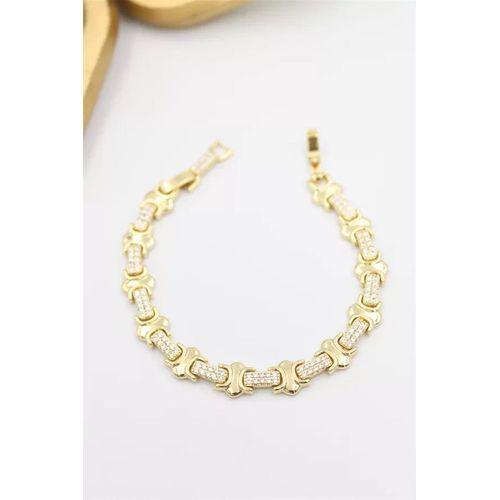 Taşlı Xuping Bileklik - Altın