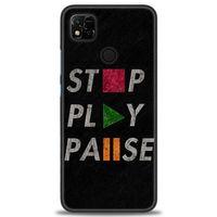 Xiaomi Redmi 10A Kılıf HD Baskılı Kılıf - Stop Play + Tam Ekran Koruyucu