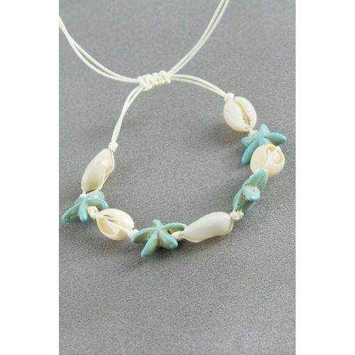 Deniz Yıldızı İstiridye Makrome İp Bileklik