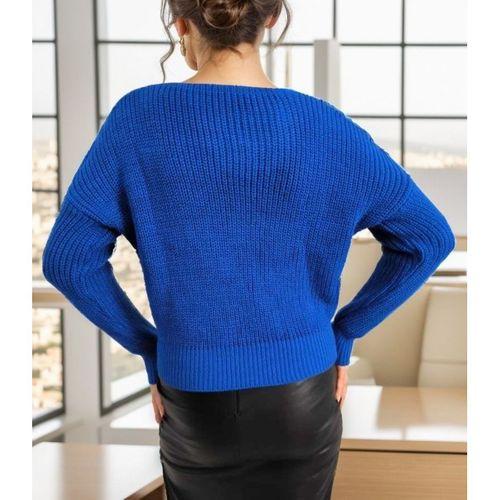 Kadın Uzun Kollu Düğme Detay Triko Hırka