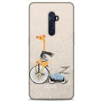 Oppo Reno 2 Kılıf FunnyMaX (17) Tasarım Kılıf Bej Zürafa