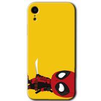 iPhone XR Kılıf HD Desen Baskılı Arka Kapak + Temperli Cam - DeadPool 6