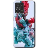 Oppo Reno 7 4G Kılıf HD Desen Baskılı Arka Kapak - Renkli Karışım + Kırılmaz Cam