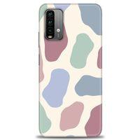 Xiaomi Redmi 9T Kılıf HD Baskılı Kılıf - Renkli Benek + Tam Ekran Koruyucu