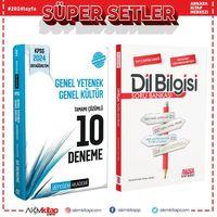 Pegem KPSS Ortaöğretim 10 Deneme ve AKM Dil Bilgisi Soru Bankası Seti 2 Kitap