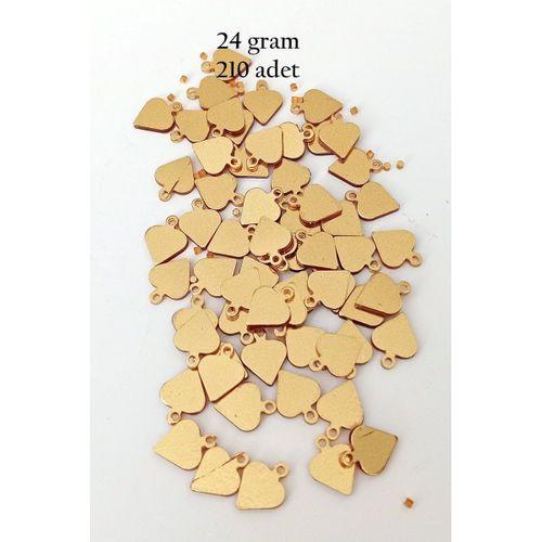 Oya Abiye Bileklik Kolye Pleksi Metalik Plastik Pul Altın Renk 24 gram 210 adet - BNC554