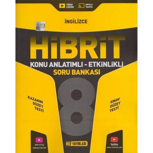8. Sınıf İngilizce HİBRİT Konu Anlatımlı Etkinlikli Soru Bankası Hız Yayınları