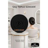 Profesyonel 10 Metre Kesilebilir Saç Topuz Süngeri - Kuaför Tipi Esnek Form Verici SİYAH