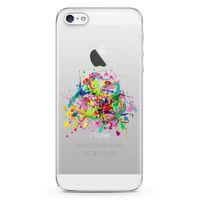 Apple iPhone 5 Kılıf Suluboya Afiş Arka Kapak Koruma Desenli Full Koruyucu