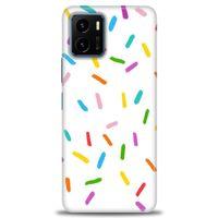 Vivo Y32 Kılıf HD Baskılı Kılıf - Renkli Konfeti + Tam Ekran Koruyucu