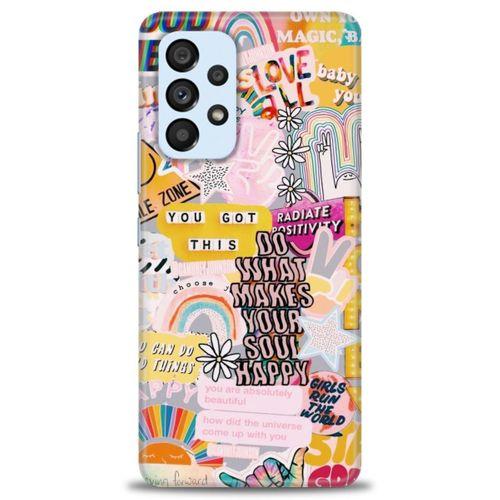 Samsung Galaxy A73 5G Kılıf HD Baskılı Kılıf - Good Vibes + Tam Ekran Koruyucu