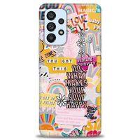 Samsung Galaxy A73 5G Kılıf HD Baskılı Kılıf - Good Vibes + Tam Ekran Koruyucu