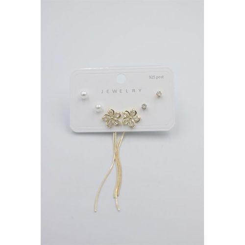 Çoklu Set Küpe - Altın