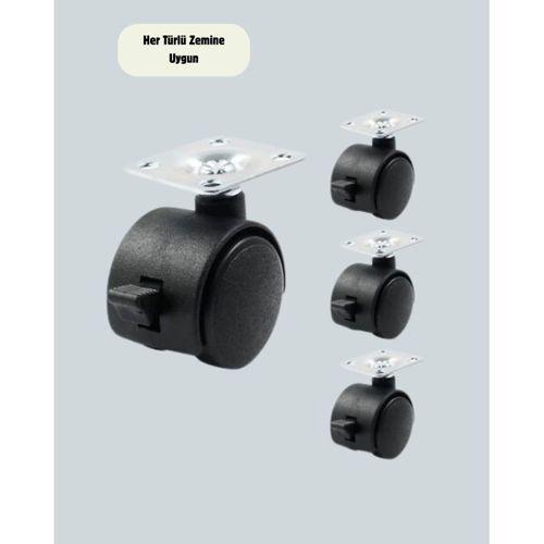 Kilitli Mini Tekerlek Ayak 4 Cm 4’lü Set