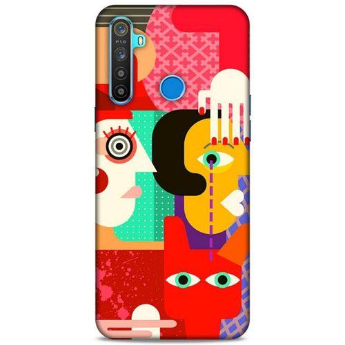 Lopard Oppo Realme 5i Uyumlu Kılıf Soyut Sanat (15) Baskılı Antişok Kılıf