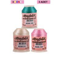 3 Adet Altınbaşak Oya ve Dantel İpi 20 gr - Royaleks - No: 911 - 635 - 369