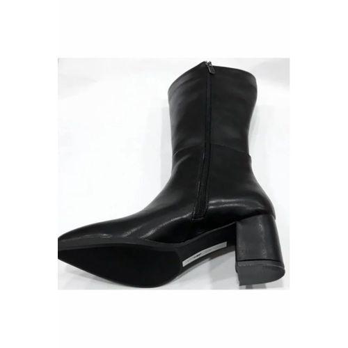 PUNTO 343035 Kadın Fermuarlı 6 cm Topuklu Çizme