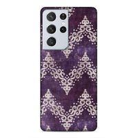 Samsung Galaxy S21 Ultra Uyumlu Kılıf Romans (49) Ultra Silikon Kılıf Mor