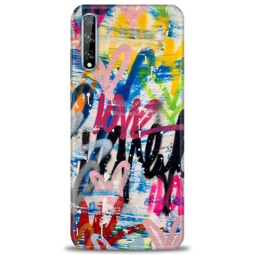 Huawei Y8P Kılıf HD Baskılı Kılıf - Lovee + Tam Ekran Koruyucu