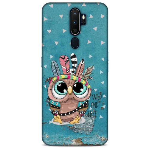 Animax Mavi Kızılderili Baykuş Oppo A5 2020 Kılıf Desenli Silikon