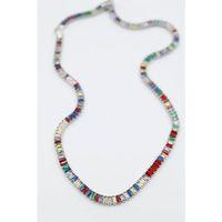 Orta Boy Renkli Su Yolu Kolye - Gümüş