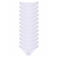 12 adet Süper Eko Set Likralı Kadın Slip Külot Beyaz