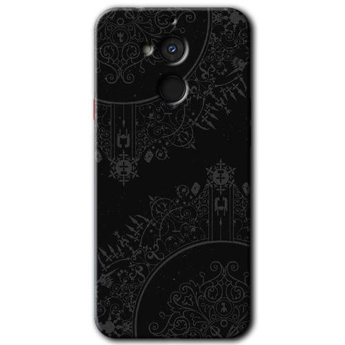 Potkal Hediye Fabrikası General Mobile GM 8 Kılıf HD Desen Baskılı Arka Kapak - Siyah Mandala