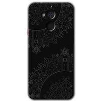 Potkal Hediye Fabrikası General Mobile GM 8 Kılıf HD Desen Baskılı Arka Kapak - Siyah Mandala