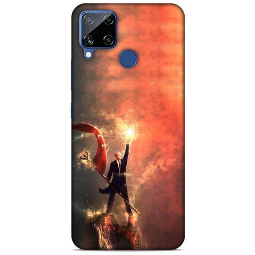 Oppo Realme C15 Kılıf Atatürk (44) Tough Armor Kılıf Alev Kırmızı