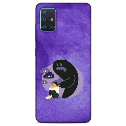 Samsung Galaxy A51 Kılıf Depresyon (41) Tank Kılıf Koyu Yeşil Pembe