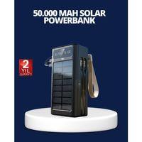 Güneş Panelli Powerbank Led Işıklı Taşınabilir Şarj Cihazı