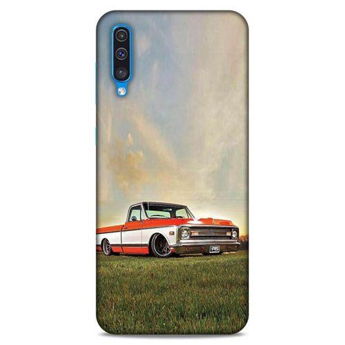 Lopard Samsung Galaxy A30s Uyumlu Kılıf PickUpX (29) Arka Koruma Kılıfı Turuncu Beyaz