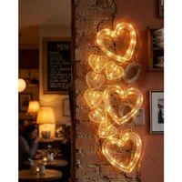 Dekoratif Kalp Led Neon Lamba Romantik Oda Balkon Ve Masa Üstü Işığı